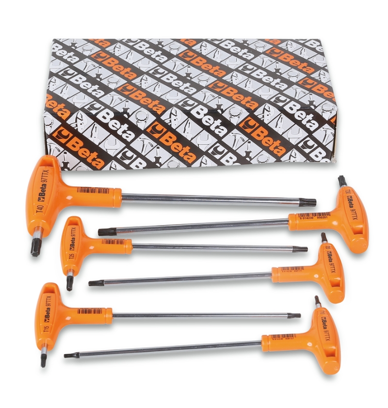 Beta 97TTX/S6 6 Piece T Handled Torx Key Set T10-T40