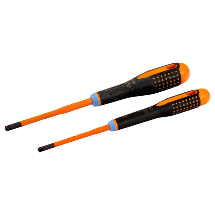 Bahco BE-9890SL ERGO Slim VDE Insulated Plus-Minus/Pozi Screwdriver Twin Pack