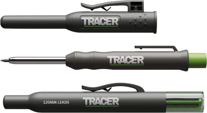 Tracer AMK1 Deep Hole Pencil Marker & 6 Replacement Leads With Site Holster
