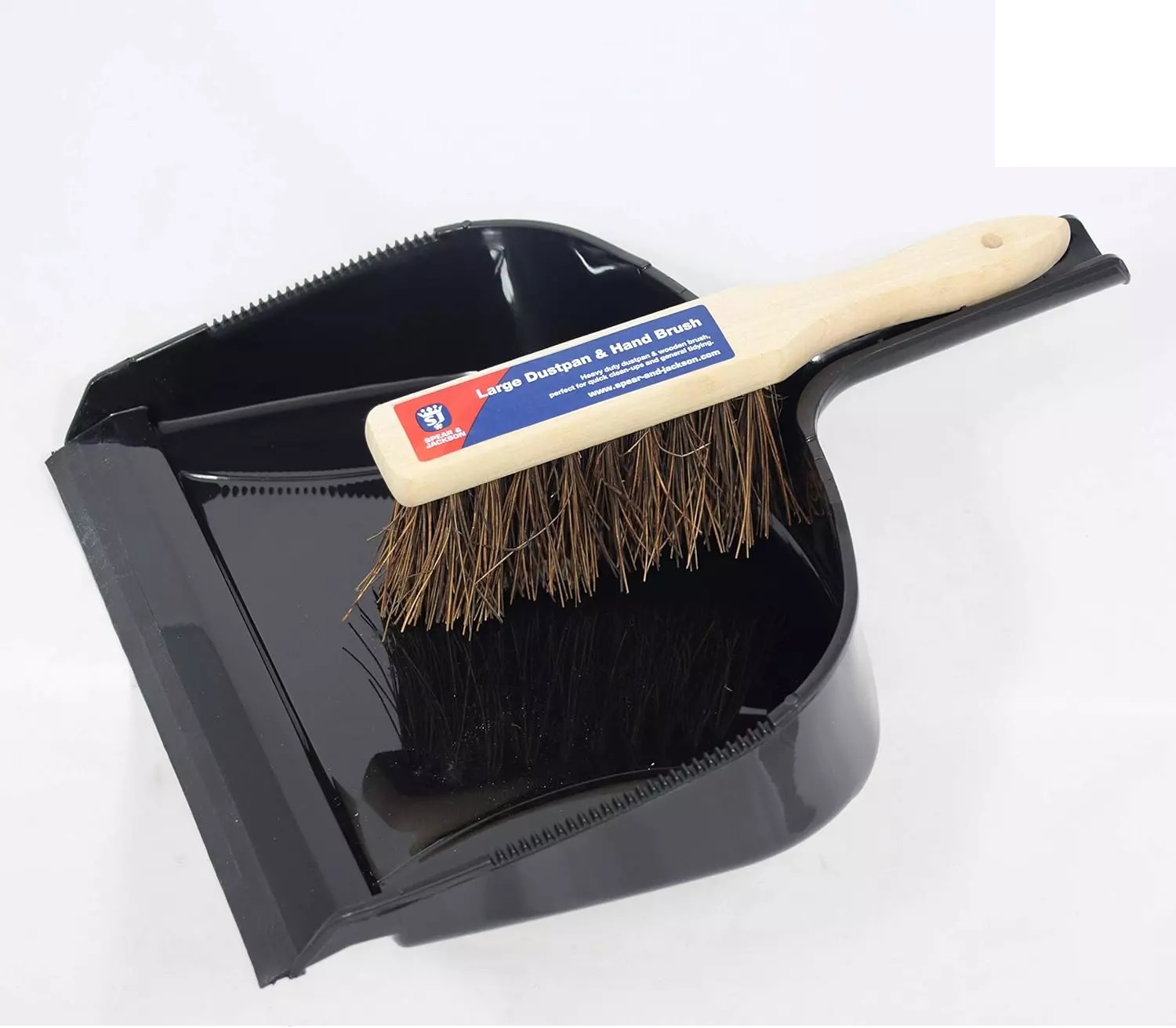 Spear & Jackson DUSTPAN Black Dustpan and Hand Brush Set - Image 2