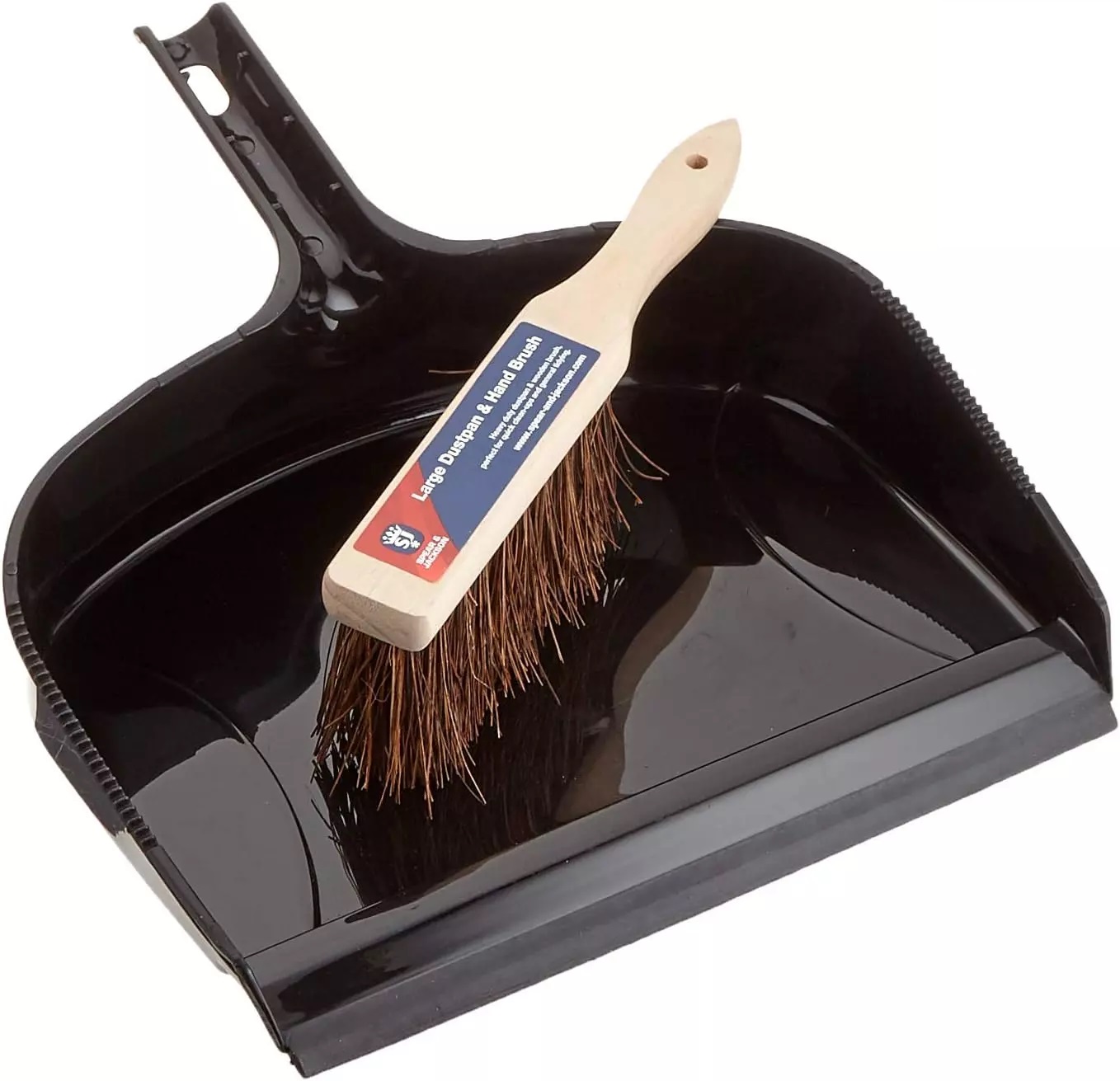 Spear & Jackson DUSTPAN Black Dustpan and Hand Brush Set