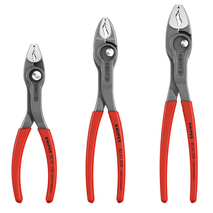 Knipex TwinGrip Front & Side Gripping Pliers Non-slip Plastic Coating - 3 Piece Set