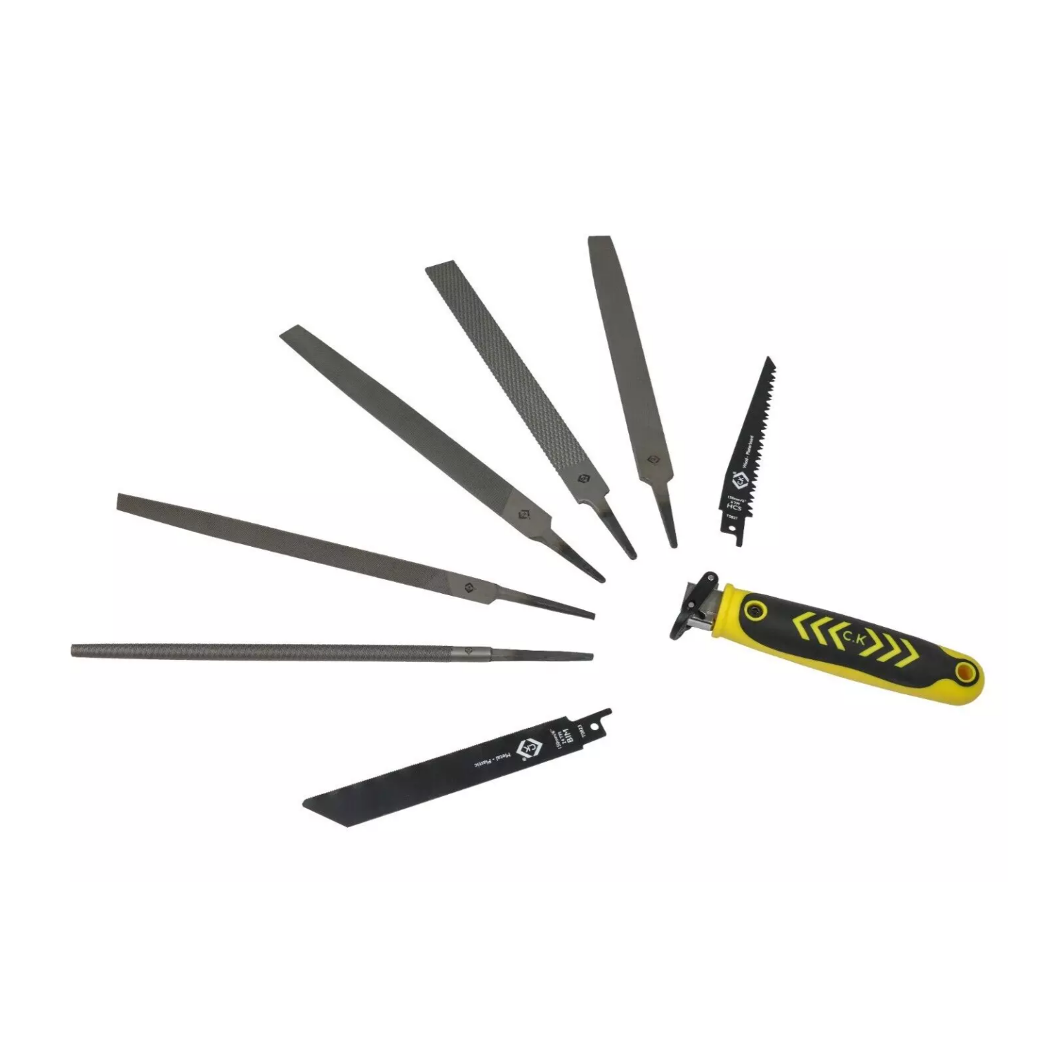 Multi File Handle Set CK T0820-2 Multi Interchangeable File & Saw Set - PrimeTools