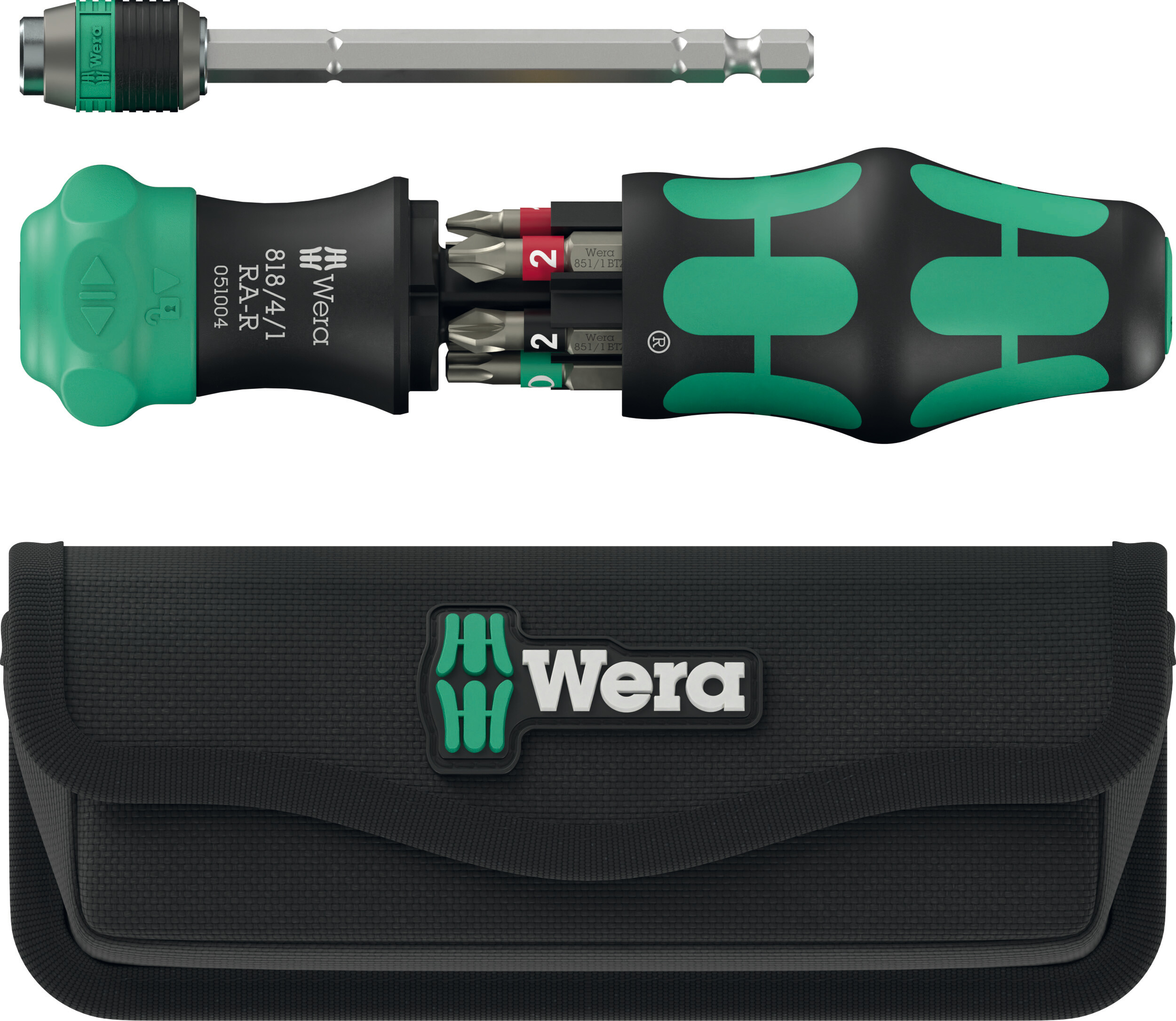 Wera Kraftform Kompakt 20 RA-R Ratchet Screwdriver Set With Pouch – 051514