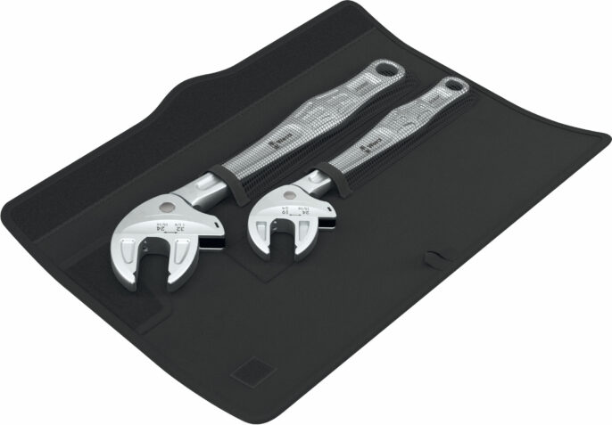 Wera 6004 JOKER 2 SET 1, 2 Piece Self-Setting Adjustable Spanner Set XL & XXL (19-32mm) + Pouch