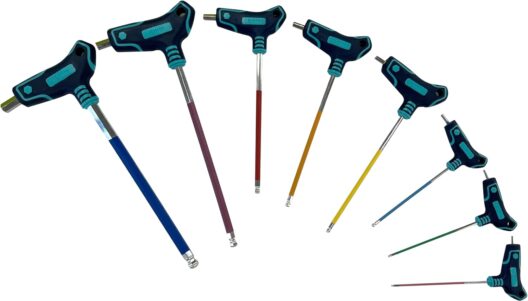 Eclipse Professional Tools ETGHK8PS Metric Colour coded T-Grip Hexagon Key Set