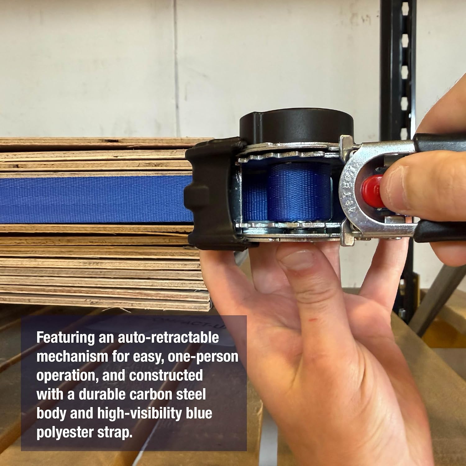 Spear & Jackson RATSTRAP50 Automatic Retracting Ratchet Tie Down Straps 50mm x 3 Metres - Image 3