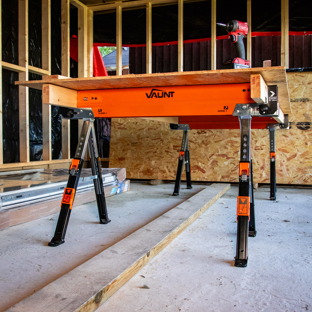 Vaunt Heavy Duty Fully Adjustable Saw Horse - Twin Pack - Image 3
