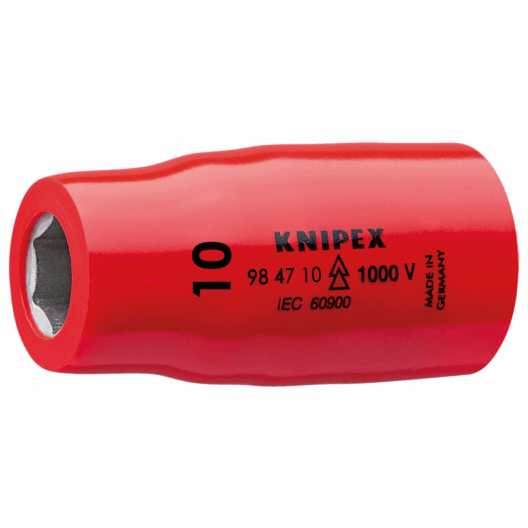 Knipex 98 47 10 1/2" Drive VDE Inuslated Hexagon Socket 10mm