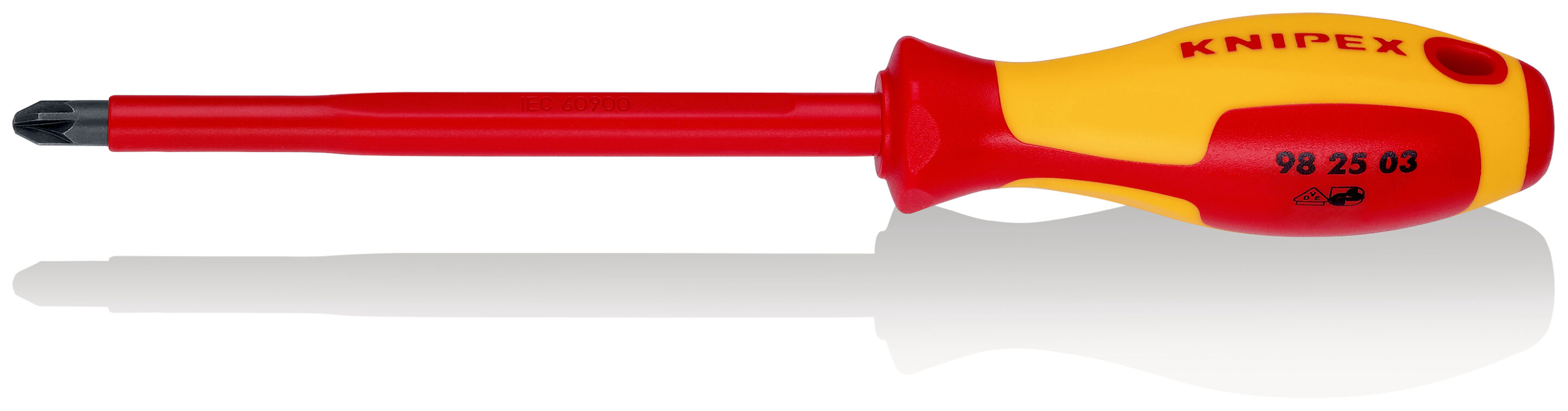 Knipex 98 25 03 VDE Insulated Pozi Screwdriver PZ3 x 150mm