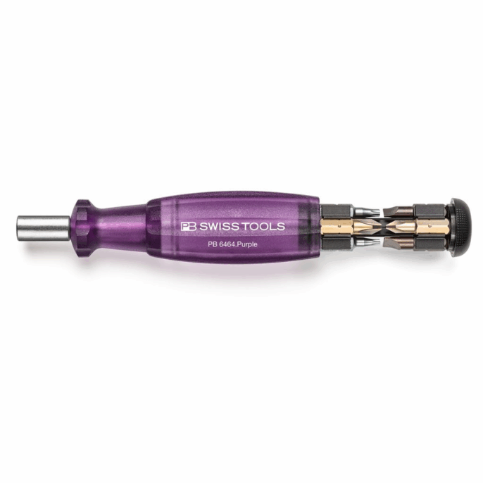 PB Swiss 6464 Insider Pocket Bit Holding Screwdriver 8 PrecisionBits C6 - Purple