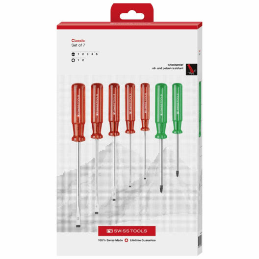 PB Swiss 250.P Classic Screwdriver Set - Slotted & Pozi