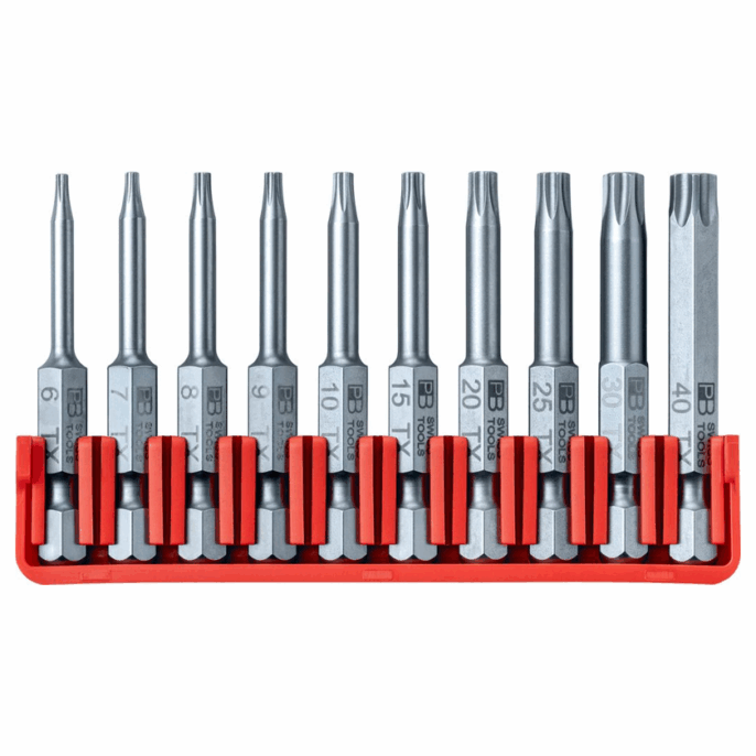 PB Swiss E6.703 PrecisionBits E 6.3 Torx Screwdriver BitBlock Set
