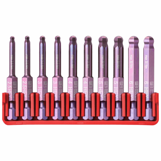 PB Swiss E6.715 PrecisionBits E 6.3 Hexagon Ball End Screwdriver BitBlock Set