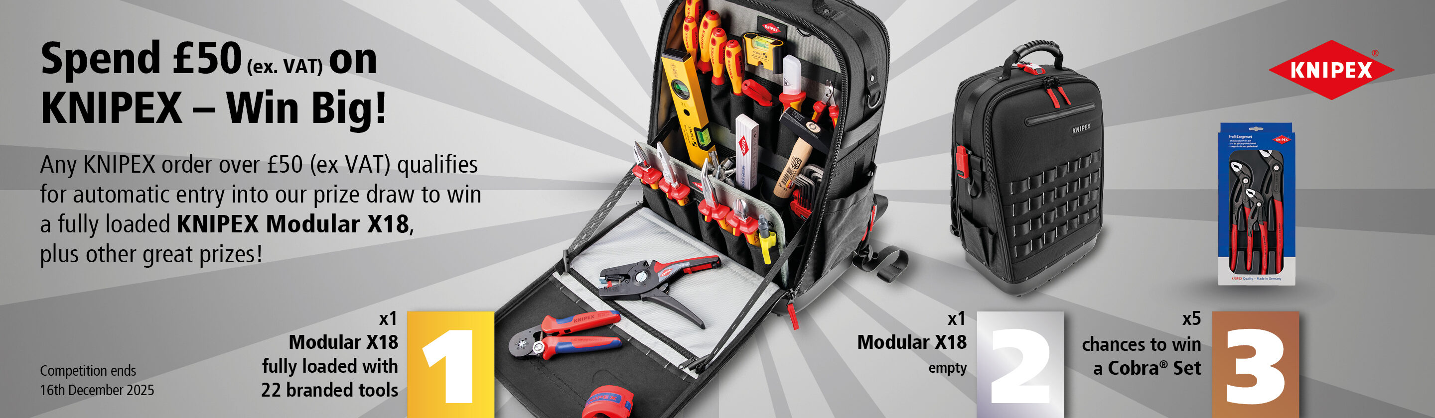 Spend £50 Ex to enter KNIPEX Competition 