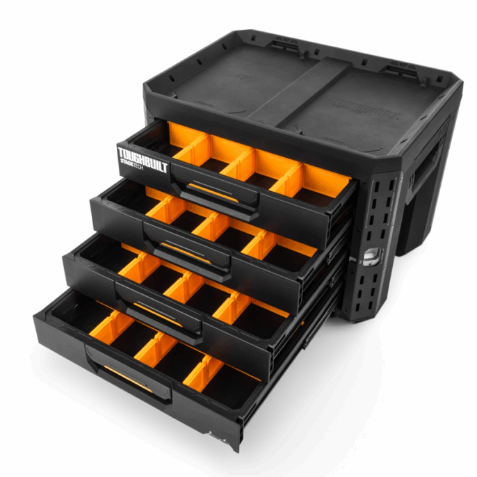 ToughBuilt TB-B1-D-74 StackTech® 4 Drawer Locking Tool Box