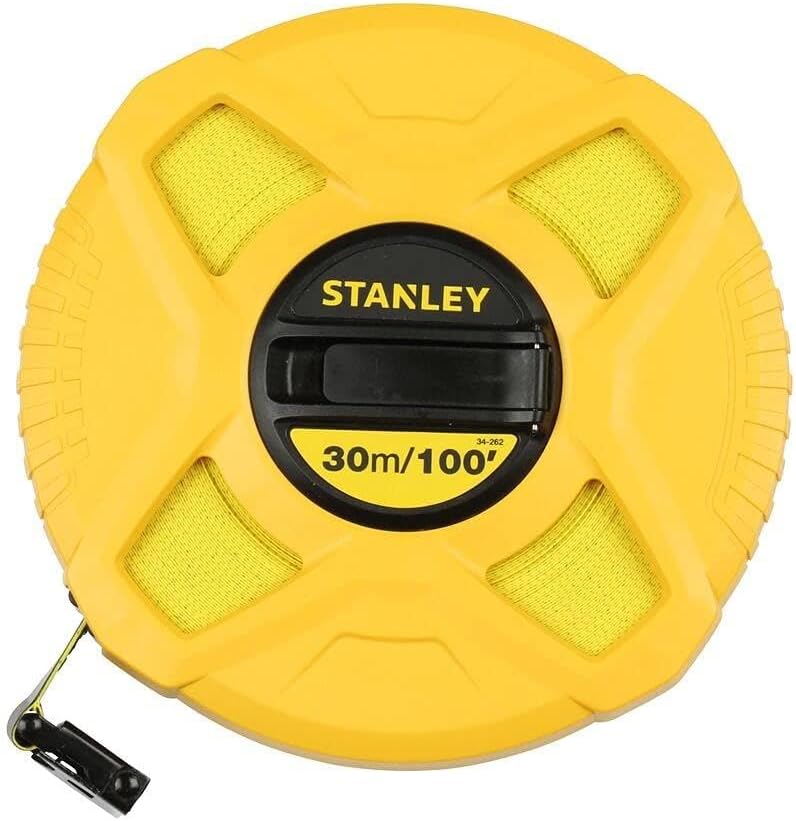 Stanley 0-34-262 Closed Case Fibreglass Tape 30m / 100ft (Width 13mm)