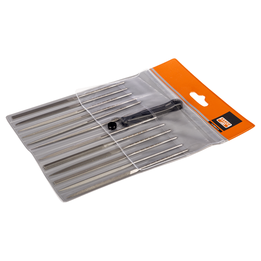 Bahco 2-472-14-2-0 12 Piece Needle File Set Smooth Cut Unhandled 140mm