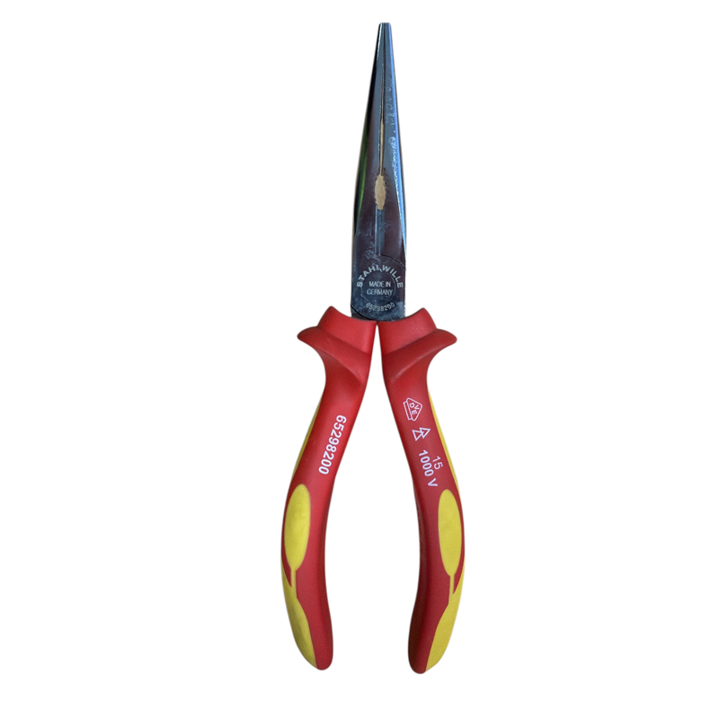 Stahlwille 6529 1000V VDE Insulated Long Snipe Nose Pliers 200mm