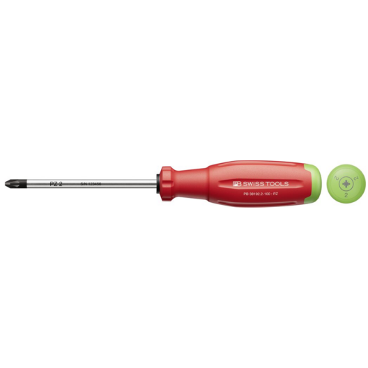 PB Swiss 38192 SwissGrip Evo Pozi Screwdriver PZ2 x 100mm