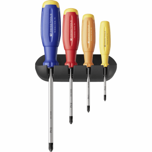 PB Swiss 38242.H RB SwissGrip RainBow Screwdriver Set with Wall Mount - Phillips