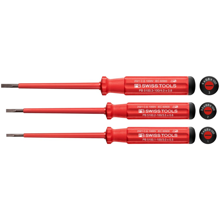PB Swiss 5539 Classic VDE Screwdriver Set – Slotted