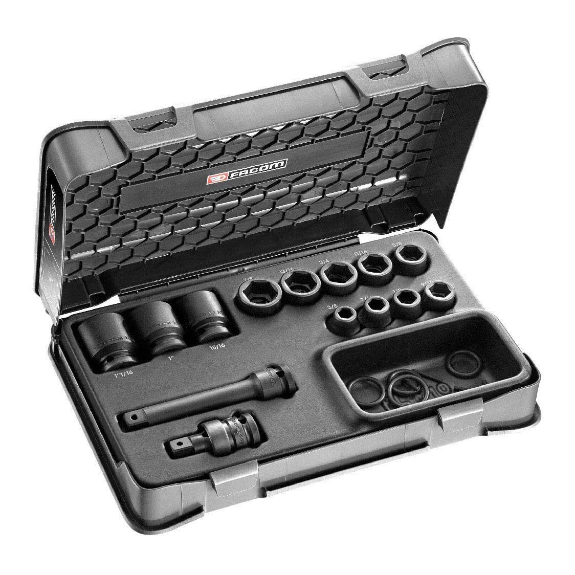 Facom NS.500BU 1/2″ Drive 14 Piece Imperial 6 Point Impact Socket Set 3/8″ – 1.1/16″ AF