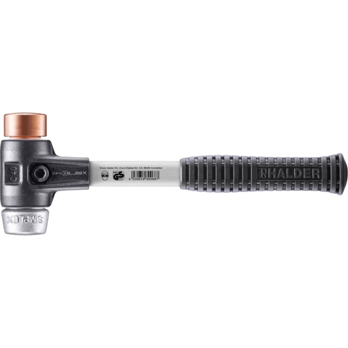 Halder 3749.040 SIMPLEX Soft-Face Hammer Mallet Copper / Soft Metal Ø 40mm