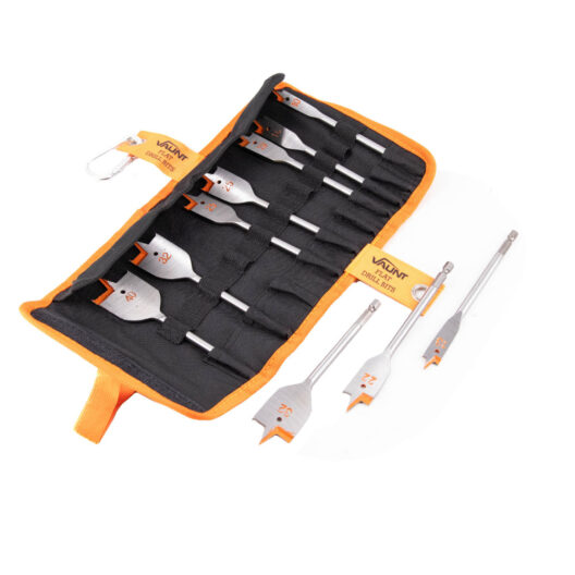 Vaunt 10 Piece 1/4" Hex Shank Flat Wood Spade Drill Bit Set 10-40mm