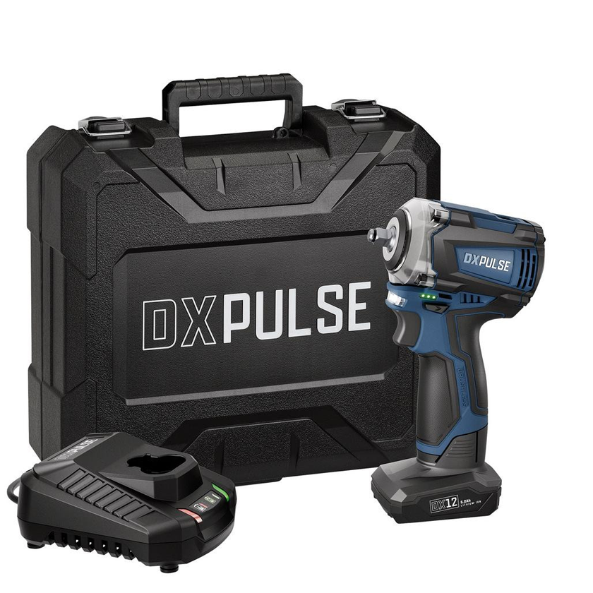 Draper DXPULSE 12V 3/8" Sq. Drive Brushless Impact Wrench Kit - DX12VIMPWRE