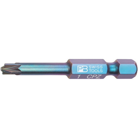 PB Swiss E6.180/1 PrecisionBit Combination PZ/S Screwdriver Bit - #1