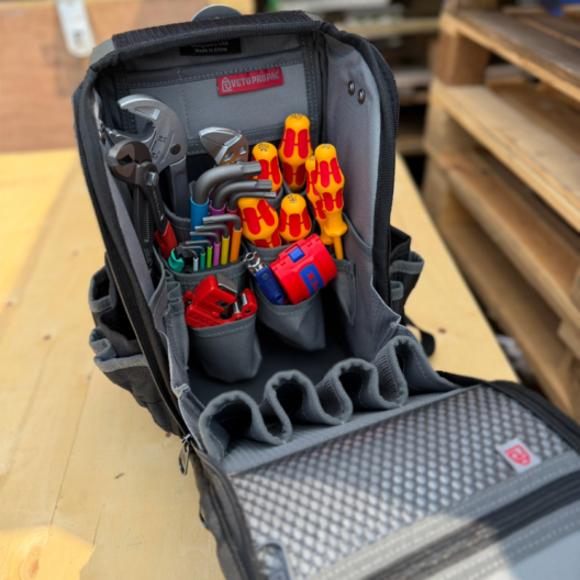 Wera & Knipex Plumbers Starter Tool Kit Set in Veto Pro Pac CB-LD Closed-Top Tech Tool Bag
