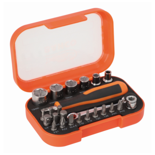 Bahco S24MC11H 1/4" Drive Socket & Screwdriver Bit Set