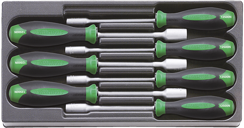 Stahlwille ES 12500N/7 7 Piece Hexagon Nut Spinner Set in Plastic Tray