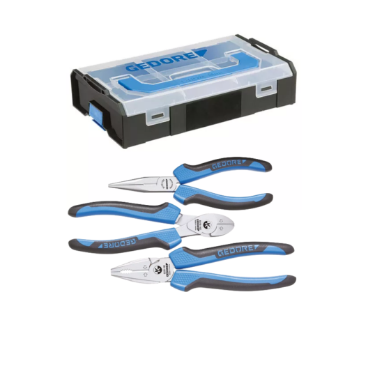 Gedore 1102-003 3 Piece Pliers Set in L-Boxx Storage Box