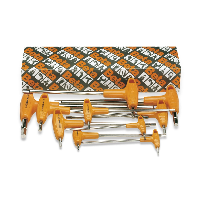 Beta 96T/AS10 10 Piece T-Handle Imperial Hexagon Allen Key Set 3/32″ – 3/8″