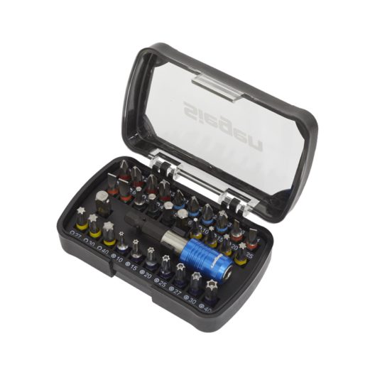 Siegen by Sealey S01035 32 Piece Colour Coded Screwdriver Bit Set