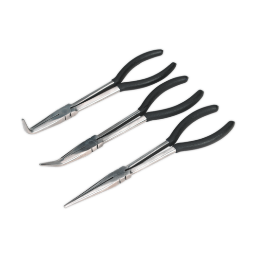 Siegen by Sealey S0433 3 Piece Long Needle Nose Pliers Set 275mm
