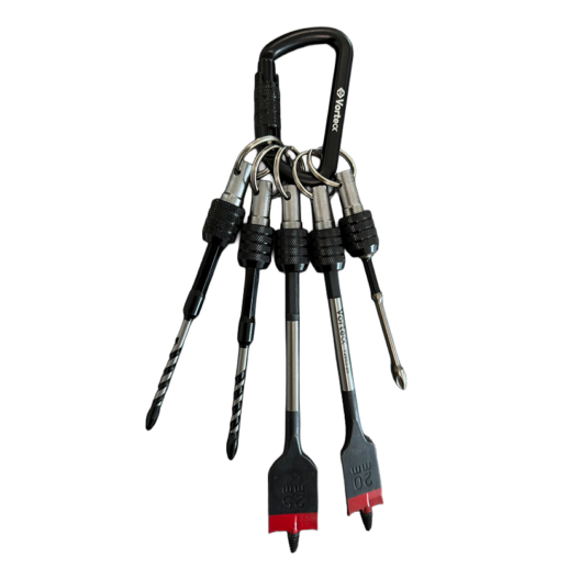 CK Voretck 5 Piece Electricians Impact Rated Bit Set & Carabiner Holder