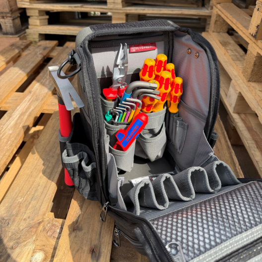 Wera, Knipex & Wiha Electricians VDE Starter Tool Kit Set in Veto Pro Pac CB-LD Closed-Top Tech Tool Bag