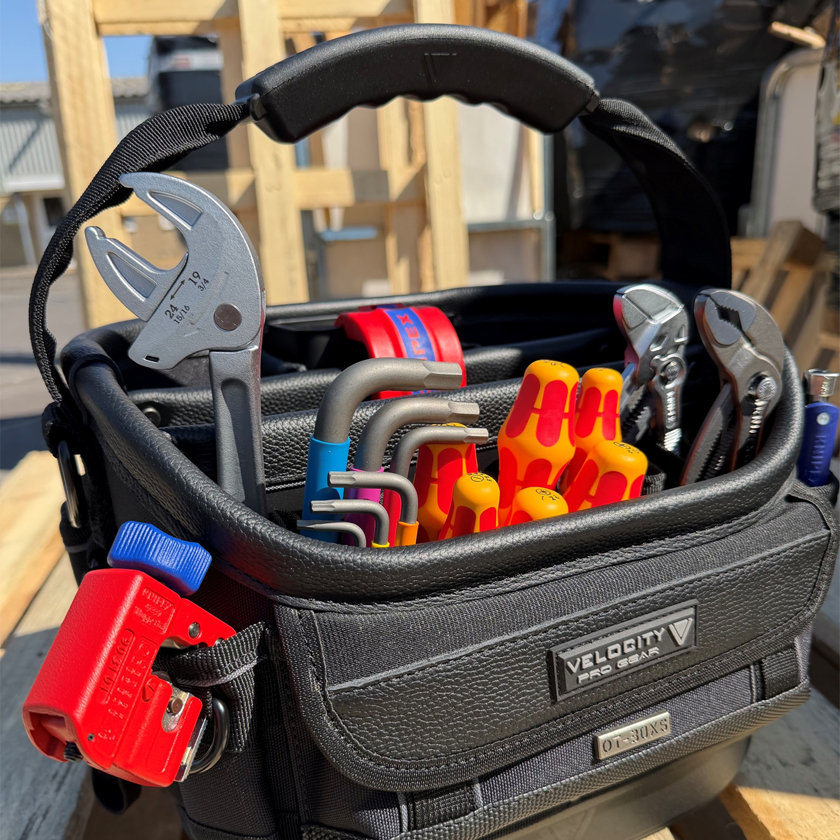 Wera & Knipex Plumbers Starter Tool Kit Set in Velocity Rogue 30XS Open Tote Tool Bag - Image 2