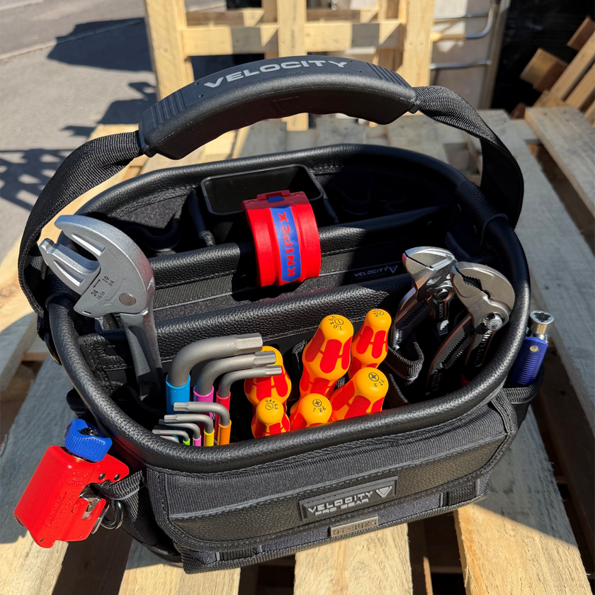Wera & Knipex Plumbers Starter Tool Kit Set in Velocity Rogue 30XS Open Tote Tool Bag - Image 4