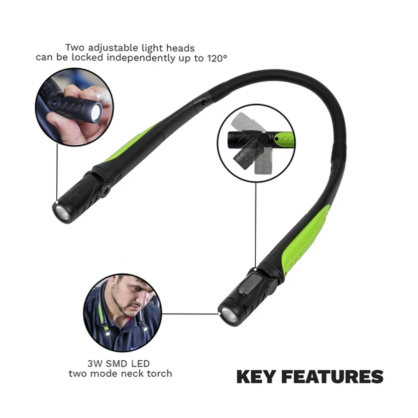 Sealey NT320LED USB 3W LED Rechargeable Neck Light - Image 6