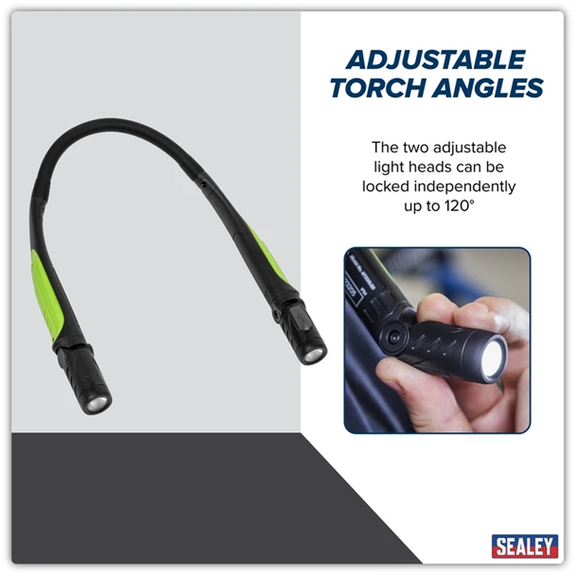Sealey NT320LED USB 3W LED Rechargeable Neck Light - Image 5