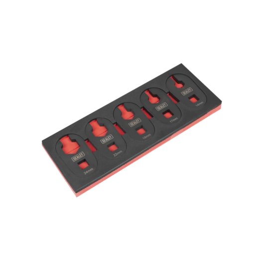 Sealey SX0329 5 Piece 1/2" Drive Limited Access Crowfoot Spanner Set 14-24mm