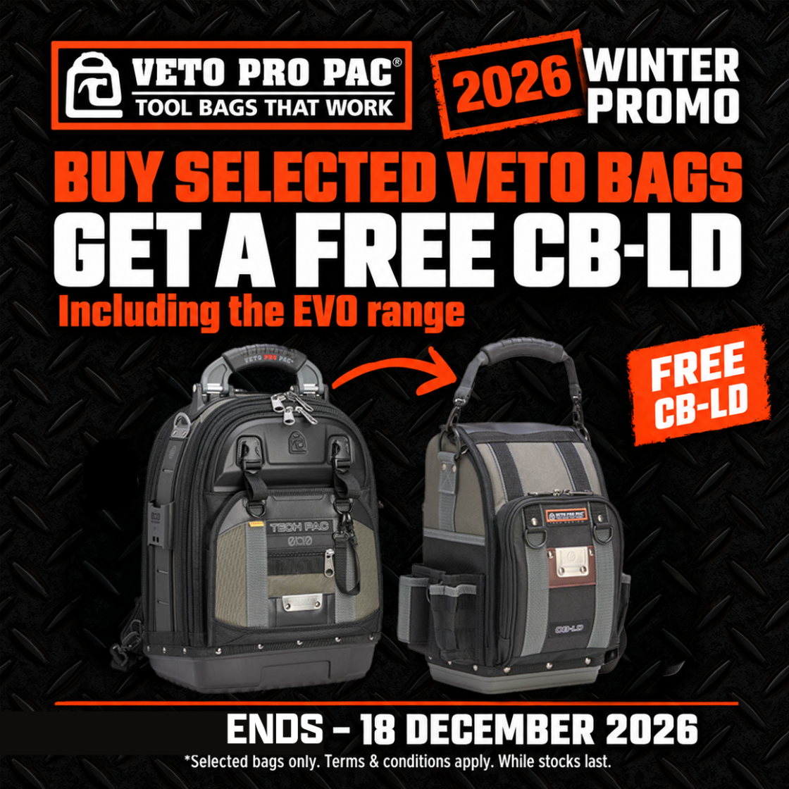 Gear Up for Winter with Veto Pro Pac! Free CB-LD